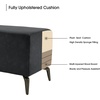 image:imageBarberPub Waiting Room Chairs Salon Furniture Office Reception Bench Ottoman Bench Lobby Guest Chairs for Entryway Store Faux Leather W704 Dark GreyDark Grey
