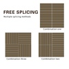 image:imageMCombo 10 Pieces Patio Wood Deck Tiles 12 x 12 inches Interlocking Flooring Oiled Finish for Outdoor Balcony and Backyard Light BrownLight Brown