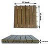 image:imageMCombo 10 Pieces Patio Wood Deck Tiles 12 x 12 inches Interlocking Flooring Oiled Finish for Outdoor Balcony and Backyard Light BrownLight Brown