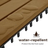 image:imageMCombo 10 Pieces Patio Wood Deck Tiles 12 x 12 inches Interlocking Flooring Oiled Finish for Outdoor Balcony and Backyard Light BrownLight Brown