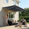 image:imageMCombo 10 x 8ft Retractable Patio Awning Fully Assembled Manual Sunshade with Aluminum Frame 280GSM Polyester Fabric Outdoor Sun Shade Canopy for Windows and Doors Dark Grey 10 x 8ftDark Grey