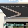 image:imageMCombo 10 x 8ft Retractable Patio Awning Fully Assembled Manual Sunshade with Aluminum Frame 280GSM Polyester Fabric Outdoor Sun Shade Canopy for Windows and Doors Dark Grey 10 x 8ftDark Grey