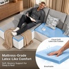 image:imageMCombo 105 Boneless Couches for Living Room Cloud Couch Modular Sectional Sofa Bed Convertible Sleeper Sofa With Latexlike Cushion amp Throw Pillow No assembly required Chenille Fabric 8512 GreyGrey