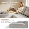 image:imageMCombo 105 Boneless Couches for Living Room Cloud Couch Modular Sectional Sofa Bed Convertible Sleeper Sofa With Latexlike Cushion amp Throw Pillow No assembly required Chenille Fabric 8512 GreyGrey