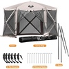 image:imageMCombo 10x10ft 5Sided PopUp Gazebo Tent Only Screened Outdoor Shelter with Netting Quick Setup Patio Pavilion No Wind Panels Included 1024 Silver Gray 10x10ft PopUp Gazebo Tent OnlyTan
