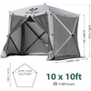 image:imageMCombo 10x10ft 5Sided PopUp Gazebo Tent Only Screened Outdoor Shelter with Netting Quick Setup Patio Pavilion No Wind Panels Included 1024 Silver Gray 10x10ft PopUp Gazebo Tent OnlySilver Gray