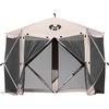 image:imageMCombo 10x10ft 5Sided PopUp Gazebo Tent Only Screened Outdoor Shelter with Netting Quick Setup Patio Pavilion No Wind Panels Included 1024 Silver Gray 10x10ft PopUp Gazebo Tent OnlyTan
