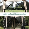 image:imageMCombo 10x10ft 5Sided PopUp Gazebo Tent Only Screened Outdoor Shelter with Netting Quick Setup Patio Pavilion No Wind Panels Included 1024 Silver Gray 10x10ft PopUp Gazebo Tent OnlyTan