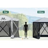 image:imageMCombo 10x10ft 5Sided PopUp Gazebo Tent Only Screened Outdoor Shelter with Netting Quick Setup Patio Pavilion No Wind Panels Included 1024 Silver Gray 10x10ft PopUp Gazebo Tent OnlySilver Gray
