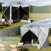 image:imageMCombo 10x10ft 5Sided PopUp Gazebo Tent Only Screened Outdoor Shelter with Netting Quick Setup Patio Pavilion No Wind Panels Included 1024 Silver Gray 10x10ft PopUp Gazebo Tent OnlySilver Gray