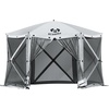 image:imageMCombo 10x10ft 5Sided PopUp Gazebo Tent Only Screened Outdoor Shelter with Netting Quick Setup Patio Pavilion No Wind Panels Included 1024 Silver Gray 10x10ft PopUp Gazebo Tent OnlySilver Gray