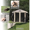 image:imageMCombo 10x10ft 5Sided PopUp Gazebo Tent Only Screened Outdoor Shelter with Netting Quick Setup Patio Pavilion No Wind Panels Included 1024 Silver Gray 10x10ft PopUp Gazebo Tent OnlyTan