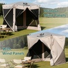 image:imageMCombo 10x10ft 5Sided PopUp Gazebo Tent Only Screened Outdoor Shelter with Netting Quick Setup Patio Pavilion No Wind Panels Included 1024 Silver Gray 10x10ft PopUp Gazebo Tent OnlyTan