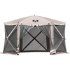 image:imageMCombo 10x10ft 5Sided PopUp Gazebo Tent Only Screened Outdoor Shelter with Netting Quick Setup Patio Pavilion No Wind Panels Included 1024 Silver Gray 10x10ft PopUp Gazebo Tent OnlyTan