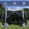 image:imageMCombo 10x10ft 5Sided PopUp Gazebo Tent Only Screened Outdoor Shelter with Netting Quick Setup Patio Pavilion No Wind Panels Included 1024 Silver Gray 10x10ft PopUp Gazebo Tent OnlySilver Gray