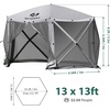 image:imageMCombo 10x10ft 5Sided PopUp Gazebo Tent Only Screened Outdoor Shelter with Netting Quick Setup Patio Pavilion No Wind Panels Included 1024 Silver Gray 10x10ft PopUp Gazebo Tent OnlySilver Gray