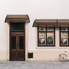image:imageMCombo 1159 inch Window Awning Outdoor Polycarbonate Hollow Sheet Door Patio Canopy 40x120 Dark Brown Panels with Black BracketBrown Panels with Black Brackets