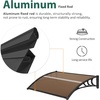 image:imageMCombo 1159 inch Window Awning Outdoor Polycarbonate Hollow Sheet Door Patio Canopy 40x120 Dark Brown Panels with Black BracketBrown Panels with Black Brackets