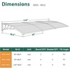 image:imageMCombo 1159 inch Window Awning Outdoor Polycarbonate Hollow Sheet Door Patio Canopy 40x120 Dark Brown Panels with Black BracketBrown Panels with Black Brackets