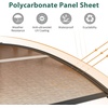 image:imageMCombo 1159 inch Window Awning Outdoor Polycarbonate Hollow Sheet Door Patio Canopy 40x120 Dark Brown Panels with Black BracketBrown Panels with Black Brackets