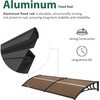 image:imageMCombo 1159 inch Window Awning Outdoor Polycarbonate Hollow Sheet Door Patio Canopy 40x120 Dark Brown Panels with Black BracketBrown Panels with Black Brackets
