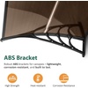 image:imageMCombo 1159 inch Window Awning Outdoor Polycarbonate Hollow Sheet Door Patio Canopy 40x120 Dark Brown Panels with Black BracketBrown Panels with Black Brackets