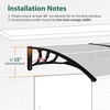 image:imageMCombo 1159 inch Window Awning Outdoor Polycarbonate Hollow Sheet Door Patio Canopy 40x120 Dark Brown Panels with Black BracketWhite CanopyPure White Bracket