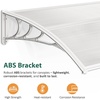 image:imageMCombo 1159 inch Window Awning Outdoor Polycarbonate Hollow Sheet Door Patio Canopy 40x120 Dark Brown Panels with Black BracketWhite Panels with Light Yellow Brackets