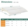 image:imageMCombo 1159 inch Window Awning Outdoor Polycarbonate Hollow Sheet Door Patio Canopy 40x120 Dark Brown Panels with Black BracketWhite Panels with Light Yellow Brackets