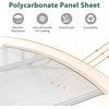 image:imageMCombo 1159 inch Window Awning Outdoor Polycarbonate Hollow Sheet Door Patio Canopy 40x120 Dark Brown Panels with Black BracketWhite Panels with Light Yellow Brackets