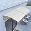 image:imageMCombo 1159 inch Window Awning Outdoor Polycarbonate Hollow Sheet Door Patio Canopy 40x120 Dark Brown Panels with Black BracketWhite Panels with Light Yellow Brackets