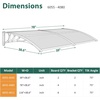 image:imageMCombo 1159 inch Window Awning Outdoor Polycarbonate Hollow Sheet Door Patio Canopy 40x120 Dark Brown Panels with Black BracketWhite Panels with Silver Brackets