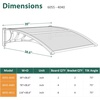 image:imageMCombo 1159 inch Window Awning Outdoor Polycarbonate Hollow Sheet Door Patio Canopy 40x120 Dark Brown Panels with Black BracketWhite Panels with Silver Brackets