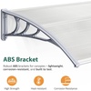 image:imageMCombo 1159 inch Window Awning Outdoor Polycarbonate Hollow Sheet Door Patio Canopy 40x120 Dark Brown Panels with Black BracketWhite Panels with Silver Brackets