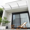 image:imageMCombo 1159 inch Window Awning Outdoor Polycarbonate Hollow Sheet Door Patio Canopy 40x120 Dark Brown Panels with Black BracketWhite Panels with Silver Brackets