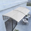 image:imageMCombo 1159 inch Window Awning Outdoor Polycarbonate Hollow Sheet Door Patio Canopy 40x120 Dark Brown Panels with Black BracketWhite Panels with Silver Brackets