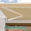 image:imageMCombo 115x95 Feet Manual Retractable Patio Door Window Awning Sunshade Shelter Outdoor Canopy 1210 Green 115L x 95WBeige