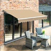 image:imageMCombo 115x95 Feet Manual Retractable Patio Door Window Awning Sunshade Shelter Outdoor Canopy 1210 Green 115L x 95WBeige