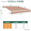 image:imageMCombo 115x95 Feet Manual Retractable Patio Door Window Awning Sunshade Shelter Outdoor Canopy 1210 Green 115L x 95WBeige
