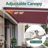 image:imageMCombo 115x95 Feet Manual Retractable Patio Door Window Awning Sunshade Shelter Outdoor Canopy 1210 Green 115L x 95WBurgundy