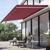 image:imageMCombo 115x95 Feet Manual Retractable Patio Door Window Awning Sunshade Shelter Outdoor Canopy 1210 Green 115L x 95WBurgundy