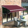 image:imageMCombo 115x95 Feet Manual Retractable Patio Door Window Awning Sunshade Shelter Outdoor Canopy 1210 Green 115L x 95WBurgundy