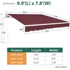 image:imageMCombo 115x95 Feet Manual Retractable Patio Door Window Awning Sunshade Shelter Outdoor Canopy 1210 Green 115L x 95WBurgundy