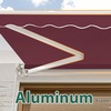 image:imageMCombo 115x95 Feet Manual Retractable Patio Door Window Awning Sunshade Shelter Outdoor Canopy 1210 Green 115L x 95WBurgundy