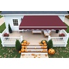 image:imageMCombo 115x95 Feet Manual Retractable Patio Door Window Awning Sunshade Shelter Outdoor Canopy 1210 Green 115L x 95WBurgundy