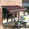 image:imageMCombo 115x95 Feet Manual Retractable Patio Door Window Awning Sunshade Shelter Outdoor Canopy 1210 Green 115L x 95WCoffee Brown