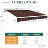image:imageMCombo 115x95 Feet Manual Retractable Patio Door Window Awning Sunshade Shelter Outdoor Canopy 1210 Green 115L x 95WCoffee Brown