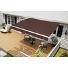 image:imageMCombo 115x95 Feet Manual Retractable Patio Door Window Awning Sunshade Shelter Outdoor Canopy 1210 Green 115L x 95WCoffee Brown