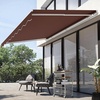 image:imageMCombo 115x95 Feet Manual Retractable Patio Door Window Awning Sunshade Shelter Outdoor Canopy 1210 Green 115L x 95WCoffee Brown