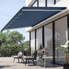 image:imageMCombo 115x95 Feet Manual Retractable Patio Door Window Awning Sunshade Shelter Outdoor Canopy 1210 Green 115L x 95WDark Blue